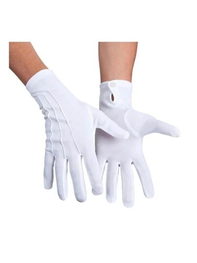 Boland - Gloves with Push Button White XL Boland - Gloves with Push Button White XL