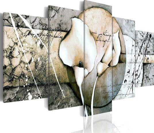 Bilde The Secret Of Calla Lily Grey 100x50 Artgeist sp. z o. o.