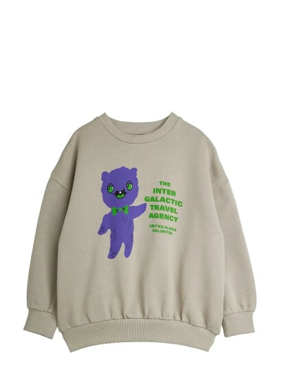 Mini Rodini Alien Travel Agency Sp Sweatshirt Grey 116/122