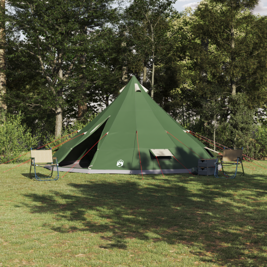 Tipi telt med tak med lagring grønn 560 x 560 x 300 cm taft