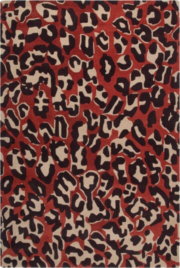 Decotique Leopard Gulvteppe 180x270 cm Rød