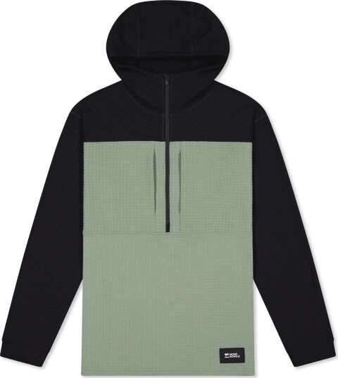 Mons Royale Men's Offgrid Merino Fleece 1/2 Zip Long Sleeve Willow/Black XL Mons Royale Men's Offgrid Merino Fleece 1/2 Zip Long Sleeve Willow/Black XL