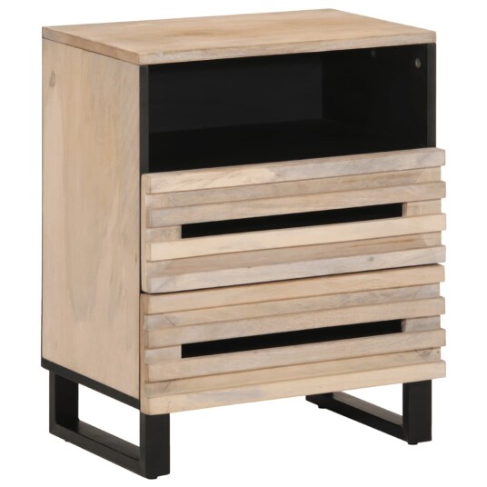 Nattbord 50x34x62 cm grov heltre mango 377486