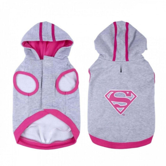 For Fan Pets Supergirl Hundegenser Grå & Rosa (Xxs)