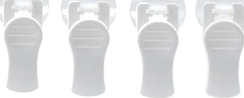 INF Sugekopp klips henger 4 pakning Hvit