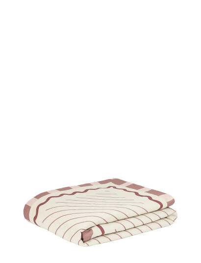 NOBODINOZ Vibes Quilt In French Linen 115X145 - Cream - ONE SIZE