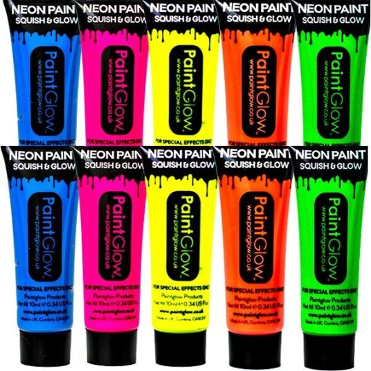 Paintglow Uv Ansikts- Og Kropsmaling For 10 Personer