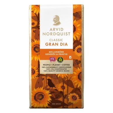 Arvid Nordqvist Nordquist Classic filterkaffe Gran Dia 500 g 12 stk. Arvid Nordqvist Nordquist Classic filterkaffe Gran Dia 500 g 12 stk.