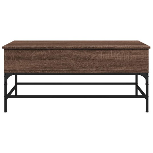 Salongbord brun eik 100x50x45 cm konstruert tre og metall 8721012479395