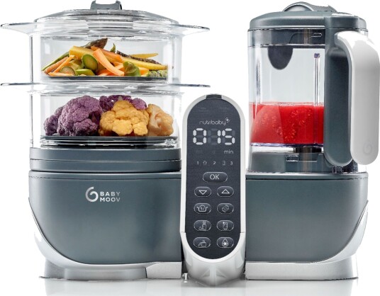 Babymoov Nutribaby+ Multimatmaskin Industriell Grå? 1 stk 4 i 1: Flaskevarmer Sterilisator Dampkoker Blender Babymoov Nutribaby+ Multimatmaskin Industriell Grå? 1 stk 4 i 1: Flaskevarmer Sterilisator Dampkoker Blender