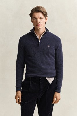 Gant Superfine Lambswool Hz   DARK NAVY MELANGE   XL