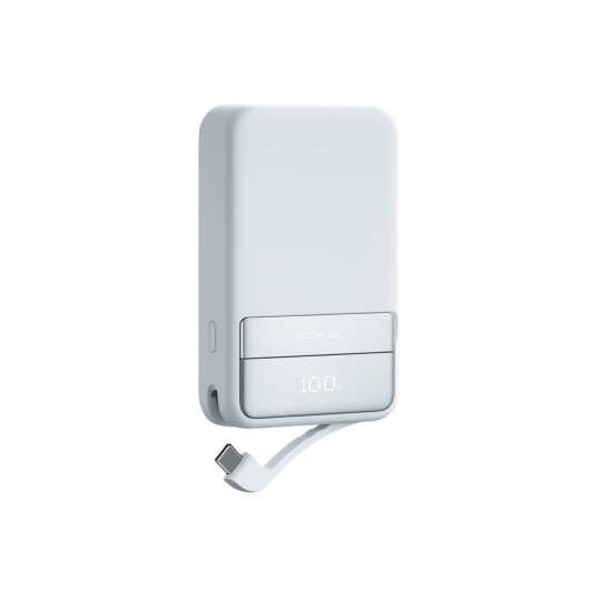 EcoFlow Rapid Magnetisk Powerbank 10.000 mAh 65W USB-C Sølv EcoFlow Rapid Magnetisk Powerbank 10.000 mAh 65W USB-C Sølv