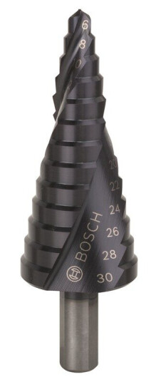 Bosch Trinnbor HSS-AlTiN 6 - 30 mm, 10,0 mm, 93,5 mm
