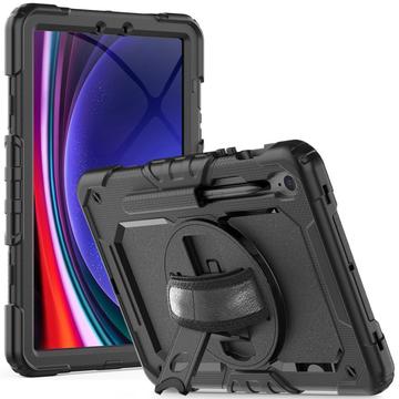 Samsung Galaxy Tab S9/S9 FE/S10 FE/S10 Lite Tech Protect Solid360 Hybrid deksel med stropp Svart