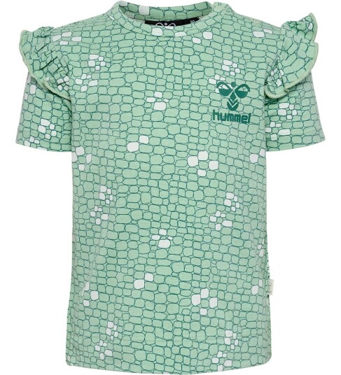 Hummel T skjorte hmlZanzi Silt Green 1 år 80 T skjorte Grønn