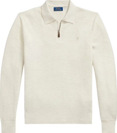 Polo Ralph Lauren Washable Wool Polo Collar Sweater TRIFLE CREAM HEAT XL Polo Ralph Lauren Washable Wool Polo Collar Sweater TRIFLE CREAM HEAT XL