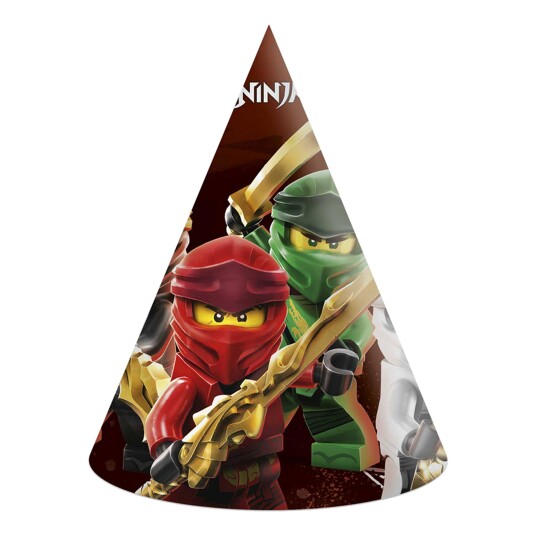 Folat BV Partyhatter Lego Ninjago - 6-pakning Folat BV Partyhatter Lego Ninjago - 6-pakning