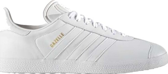 Adidas Originals Gazelle Herre Cloud White/Cloud White/Gold Metallic 42