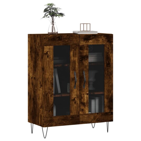 Skjenk røkt eik 69,5x34x90 cm konstruert tre Skjenk røkt eik 69,5x34x90 cm konstruert tre