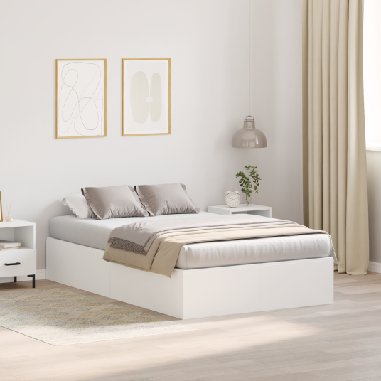 Oppbevarings Seng ramme Hvit 120x200 cm 3335365