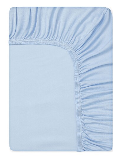 Engholm Textiles Jersey Faconlagen - Blue - 160X200X45CM