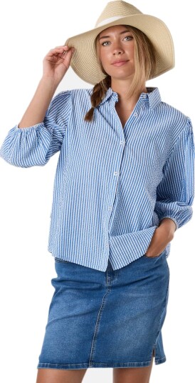 Seaside Marina Seersucker Blouse W