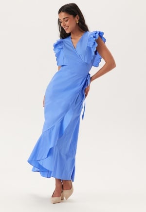 Object Collectors Item Objhope Papaya S/S WRAP DRESS Cornflower Blue 36