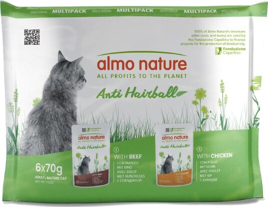 Almo Nature Functional Anti Hairball Kylling & Okse 6 X 70 G