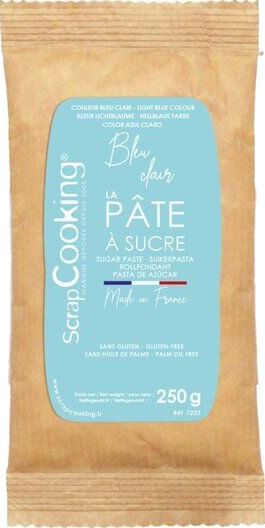 ScrapCooking   Fondant 250 g lys blå