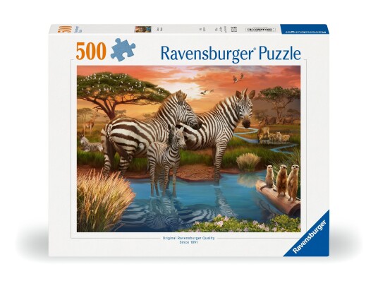 Ravensburger - Puzzle Zebras In Sunset 500p  12000365 