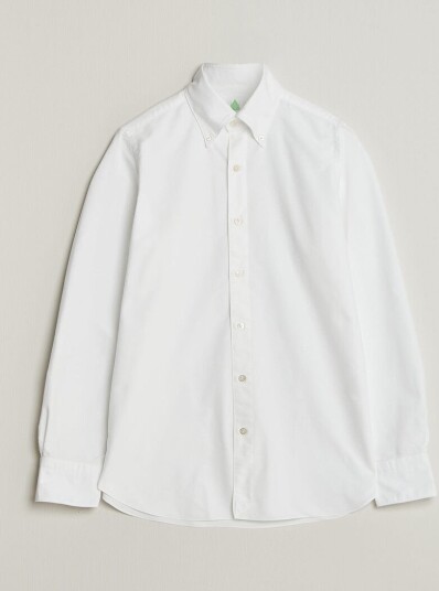 Finamore Napoli Gaeta Oxford Button Down Shirt White