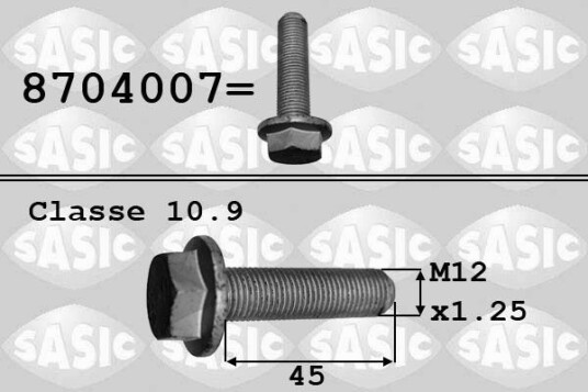 SASIC 8704007 Remskiveskrue