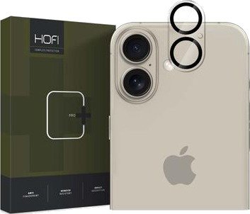 iPhone 16/16 Plus Hofi Cam Pro+ Kameralinsebeskytter i Herdet Glass - Gjennomsiktig / Svart