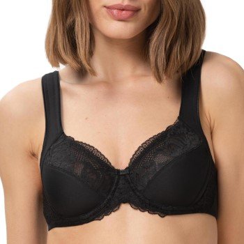 Triumph BH Modern Lace Cotton W02 Svart B 85 Dame Triumph BH Modern Lace Cotton W02 Svart B 85 Dame