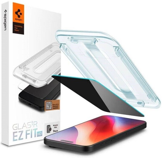 Spigen Glass tR EZ Fit HD Privacy 1 Pack   Transparency   iPhone 16 Pro