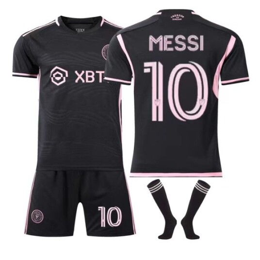 Major League Soccer Messi No.10 Miami International Trøye Hjemme Borte Voksen Barn Fotballtrøye Sett best Away S Away Away Adult XS(160-165cm)