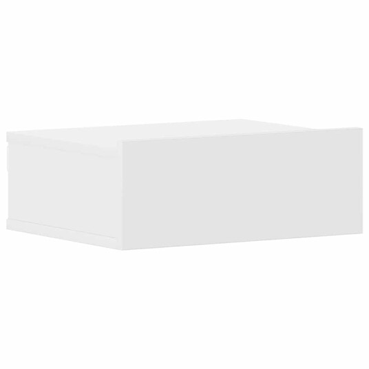 vidaXL Flytende nattbord 2 stk hvit 40x30x15 cm sponplate