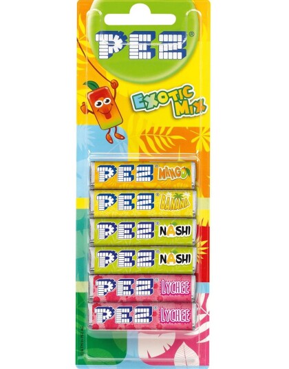 6 stk Pez Exotic Mix Refills 6 stk Pez Exotic Mix Refills