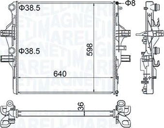 Radiator MAGNETI MARELLI 350213204700
