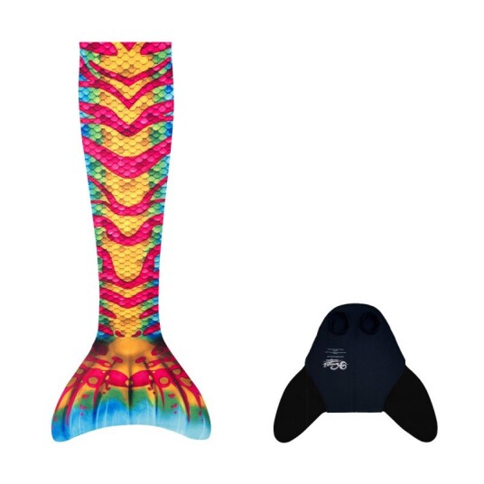 Kuaki Mermaids Havfruehale Hale + monofinne Coral XS + S Kuaki Mermaids Havfruehale Hale + monofinne Coral XS + S