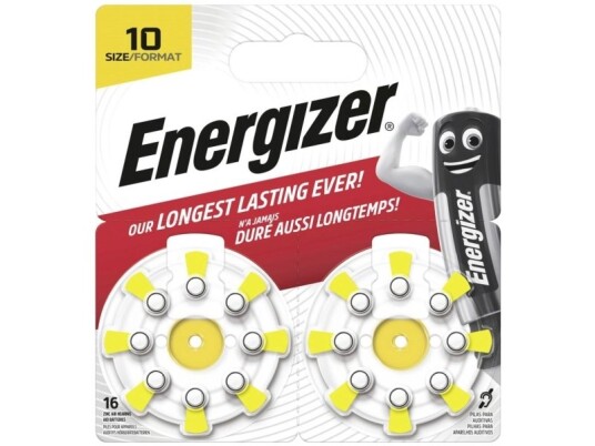 Energizer Knapcellebatteri Za 10 1.45 V 16 Stk Zink-Luft Enr Ez Turn & Lock 10
