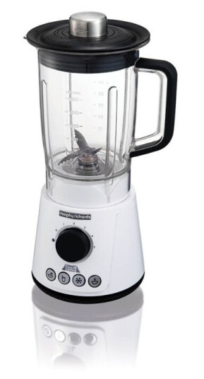 Morphy Richards Total Control 1,5L Blender 600W Hvit med Puls- og Isknuserfunksjon