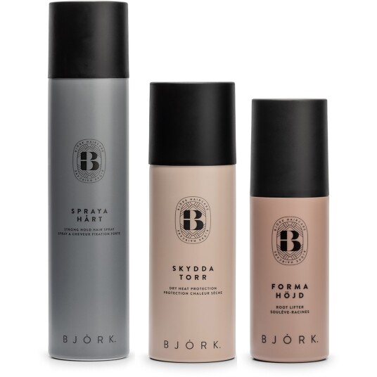 Björk Styling Bundle Hairspray 300 ml & Heat Protection 200 ml & Root