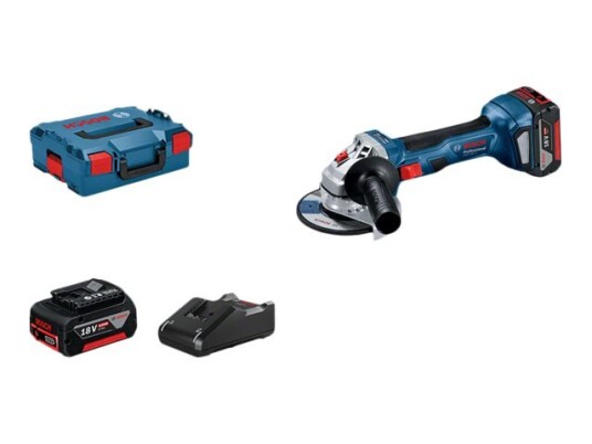 Bosch GWS 18V 7 Vinkelsliper 125mm 18V m/ 2 batterier Bosch GWS 18V 7 Vinkelsliper 125mm 18V m/ 2 batterier