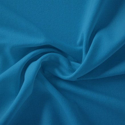 Stoffabrics Swan Solid Bomullslerret Stoff 150cm 755 Mørk turkis 50cm