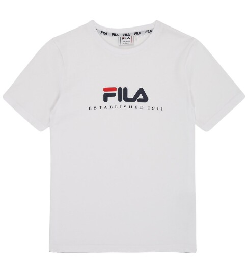 FILA Carisio Regular Logo T Shirt White 146 152 FILA Carisio Regular Logo T Shirt White 146 152