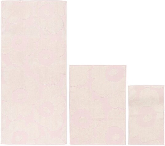 Marimekko Unikko håndklesett 3 deler White light pink
