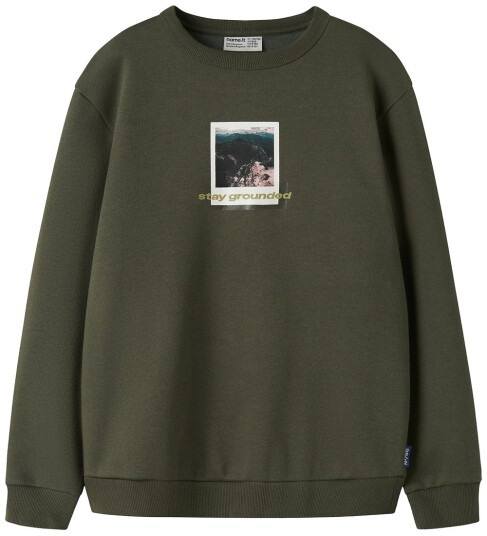 Name It Collegegenser NkmRair Olive Natt Name It 6 år (116) Collegegenser Armygrønn