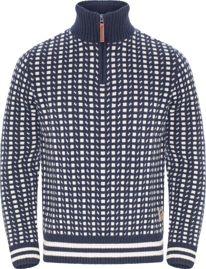 Gridarmor Men"s Classic Wool HalfZip Sweater Navy Blazer XXL