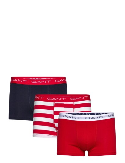 GANT Stripe Trunk 3 Pack   Red   S